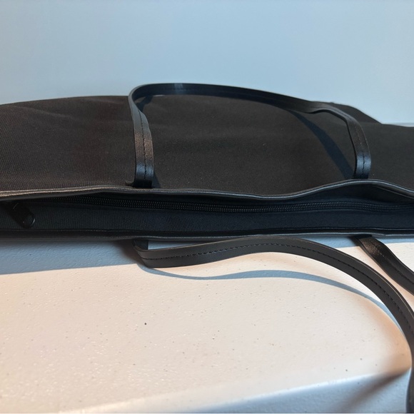 Cleobella Black Canvas Tote Bag with Vegan Leather Trim NWOT - Picture 9 of 9